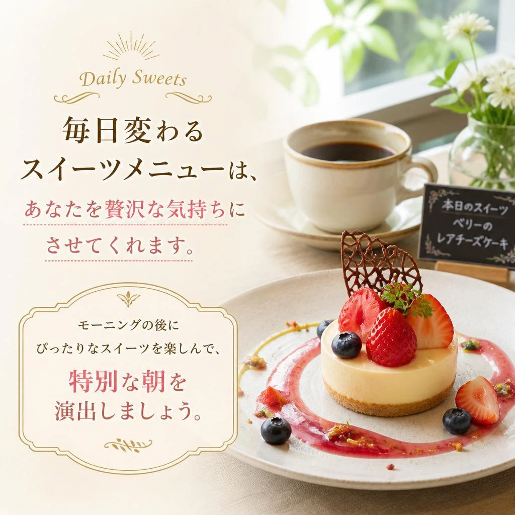 日替わりスイーツで特別な朝を