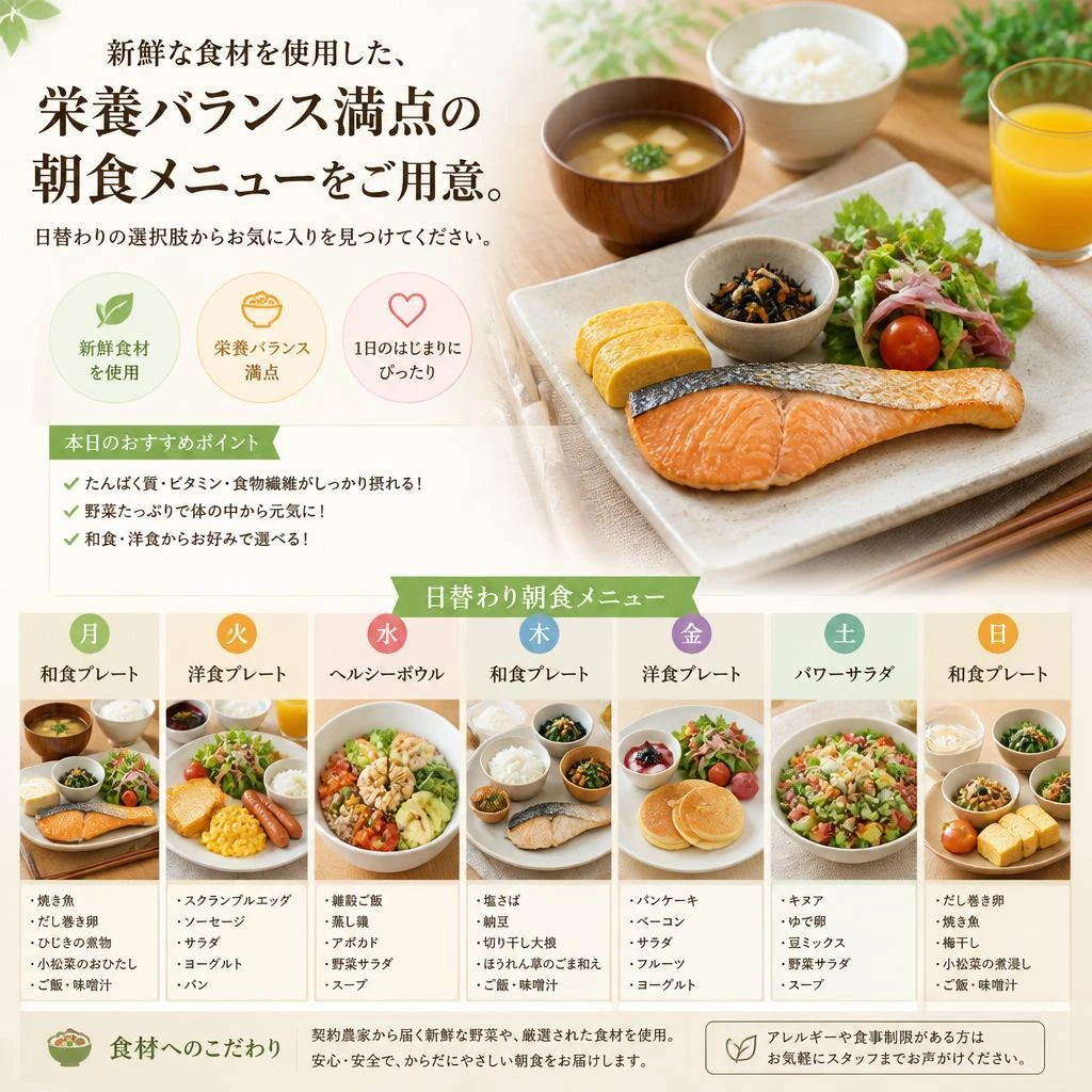 こだわりのモーニングメニュー